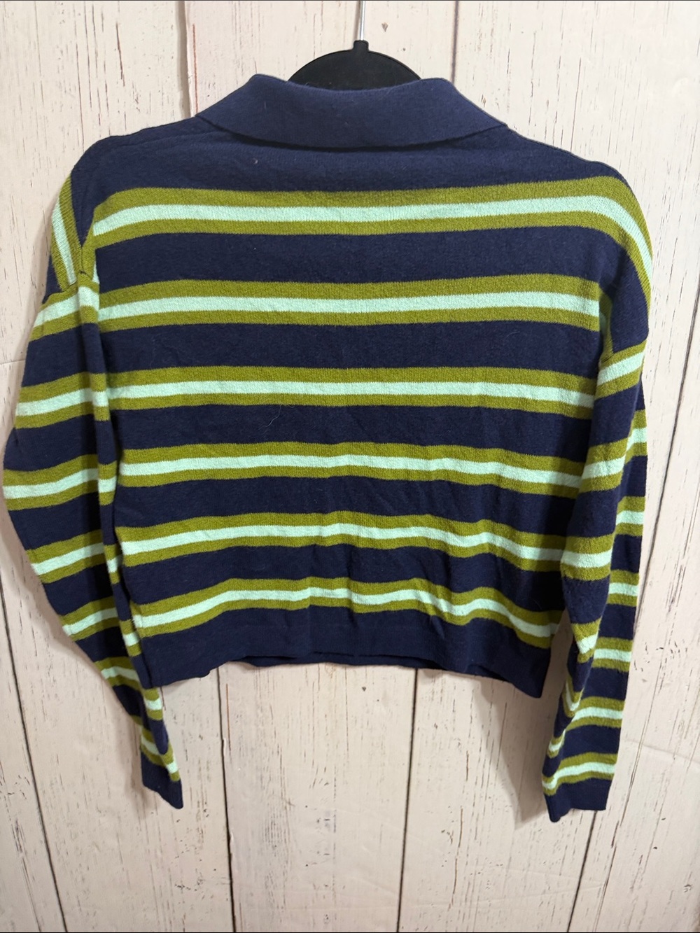 GAP Navy Sweater with Lime Stripes - Picture 7 of 8